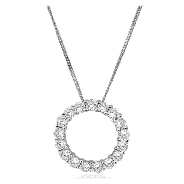 14kt Gold Circle Of Love Necklace - House Of Diamonds