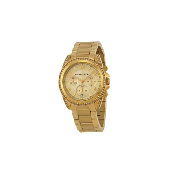MICHAEL KORS MK5166 Women's Watch Gold Runway Crystal Glitz Blair  Chronograph $140.00 - PicClick