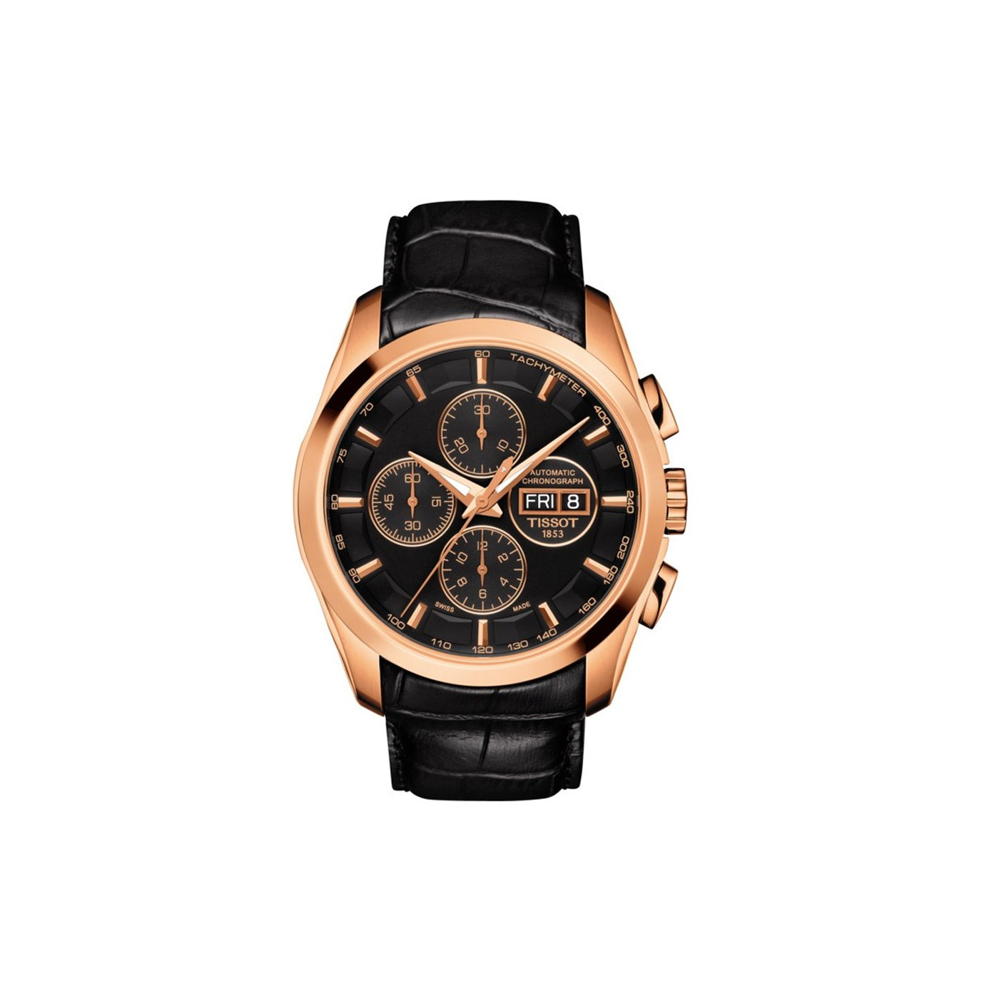 Tissot couturier rose gold sale